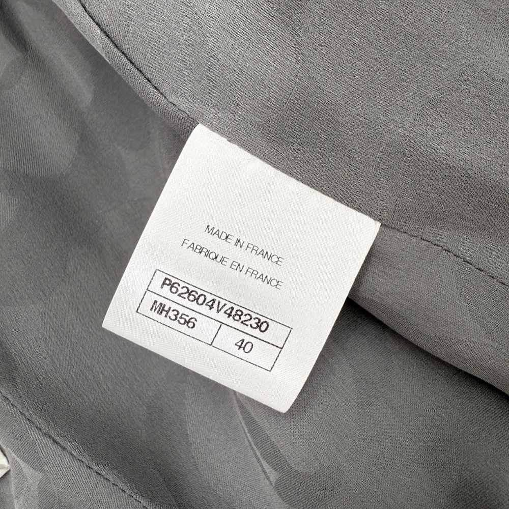 CHANEL Collared Runaway 2020 Black Gray Silver Long Tweed Coat Jacket - Picture 12 of 13